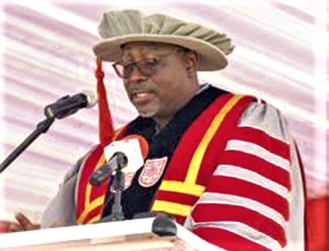 Professor Fred McBagonluri, President of Academic City addressing the students